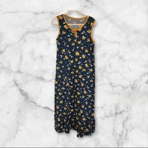 Cuddl Duds Comfort Code Soft & Light Sleeveless Maxi Gown Small QVC New Sunflowe